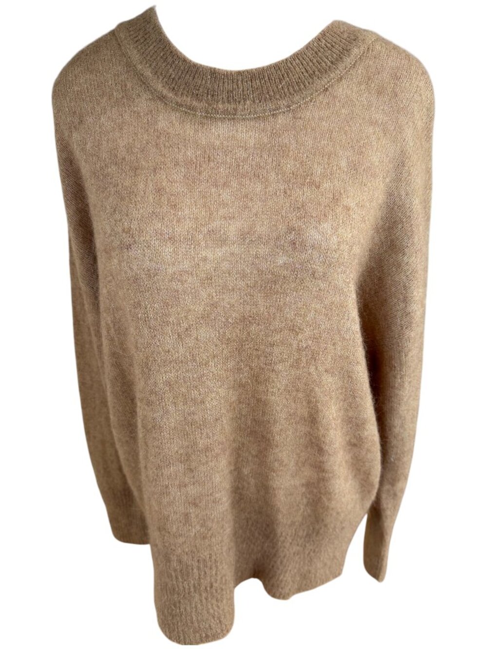 Banana Republic Men’s Sweater Camel Alpaca Blend Italian Yarn Crew Neck (L) NWT